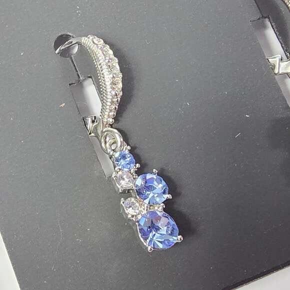 Givenchy Sky Blue Topaz Dangle/Drop Earrings CZ Lab Created - Picture 5 of 6